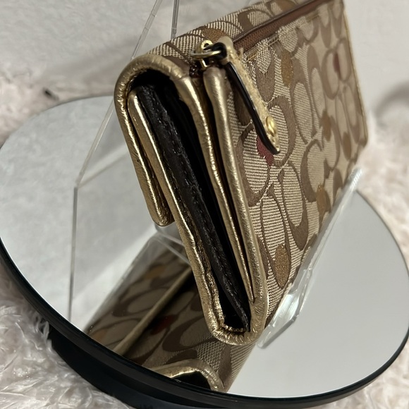 Coach Signature Clutch Wallet - Brown and Gold - Picture 5 of 16